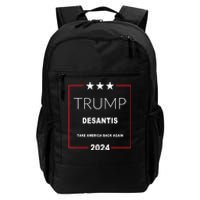 Trump Desantis Take America Back Again 2024 Daily Commute Backpack