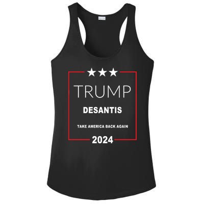 Trump Desantis Take America Back Again 2024 Ladies PosiCharge Competitor Racerback Tank