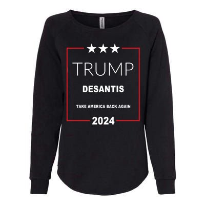 Trump Desantis Take America Back Again 2024 Womens California Wash Sweatshirt