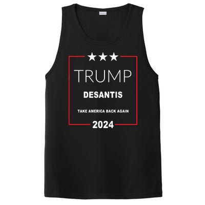 Trump Desantis Take America Back Again 2024 PosiCharge Competitor Tank