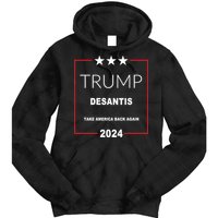 Trump Desantis Take America Back Again 2024 Tie Dye Hoodie