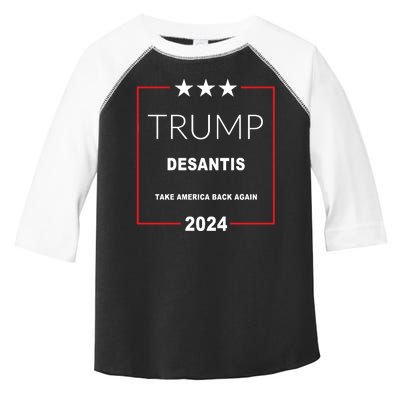 Trump Desantis Take America Back Again 2024 Toddler Fine Jersey T-Shirt