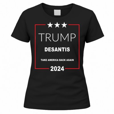 Trump Desantis Take America Back Again 2024 Women's T-Shirt