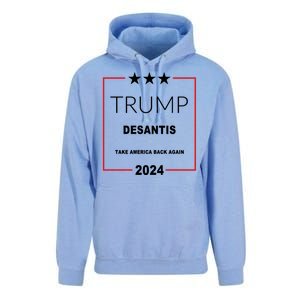 Trump Desantis Take America Back Again 2024 Unisex Surf Hoodie