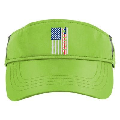 Trump Distressed USA Flag Adult Drive Performance Visor