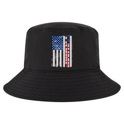 Trump Distressed USA Flag Cool Comfort Performance Bucket Hat