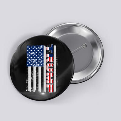Trump Distressed USA Flag Button