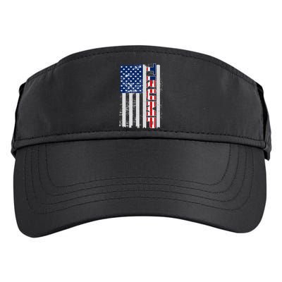 Trump Distressed USA Flag Adult Drive Performance Visor