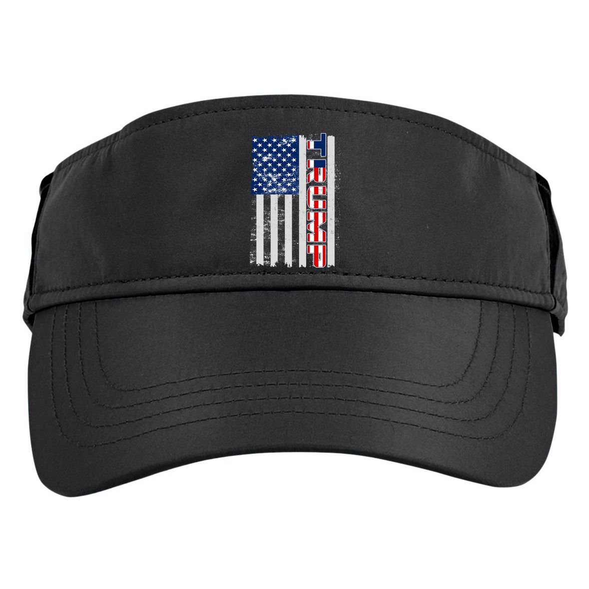 Trump Distressed USA Flag Adult Drive Performance Visor
