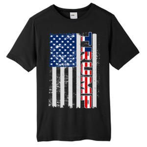 Trump Distressed USA Flag Tall Fusion ChromaSoft Performance T-Shirt