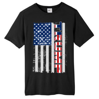 Trump Distressed USA Flag Tall Fusion ChromaSoft Performance T-Shirt