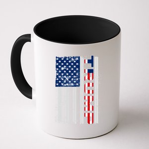 Trump Distressed USA Flag Coffee Mug