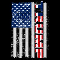 Trump Distressed USA Flag Drawstring Bag