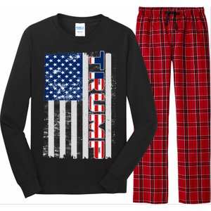 Trump Distressed USA Flag Long Sleeve Pajama Set