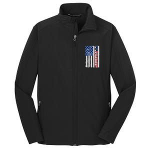 Trump Distressed USA Flag Core Soft Shell Jacket