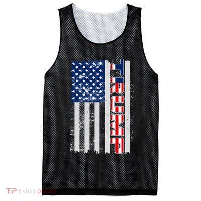 Trump Distressed USA Flag Mesh Reversible Basketball Jersey Tank