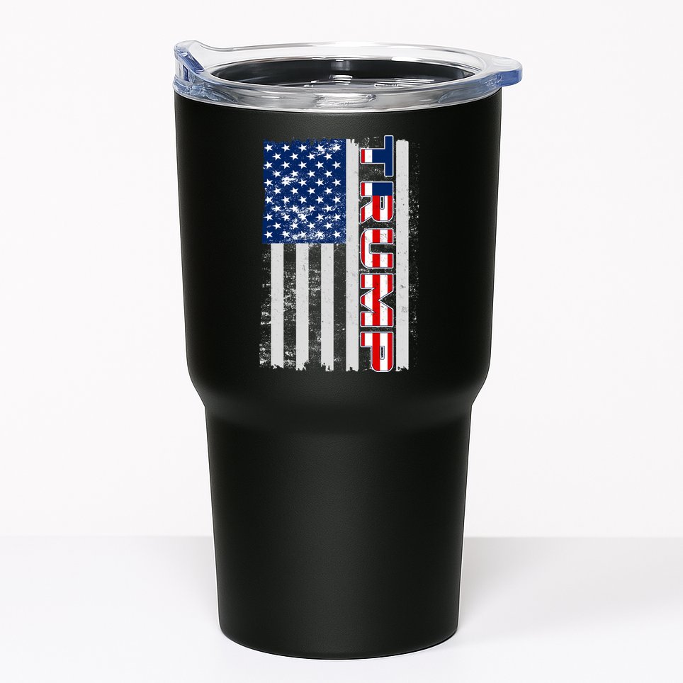 Trump Distressed USA Flag Tumbler