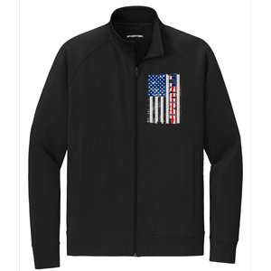 Trump Distressed USA Flag Stretch Full-Zip Cadet Jacket