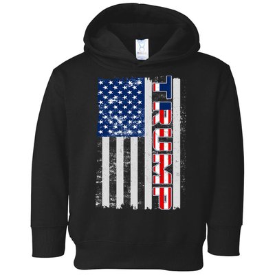 Trump Distressed USA Flag Toddler Hoodie