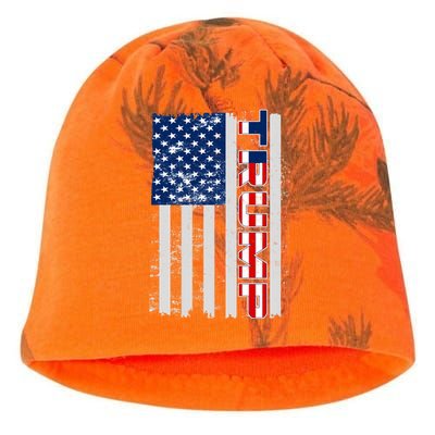 Trump Distressed USA Flag Kati - Camo Knit Beanie