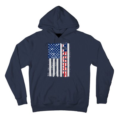 Trump Distressed USA Flag Hoodie