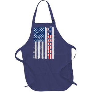 Trump Distressed USA Flag Full-Length Apron With Pockets