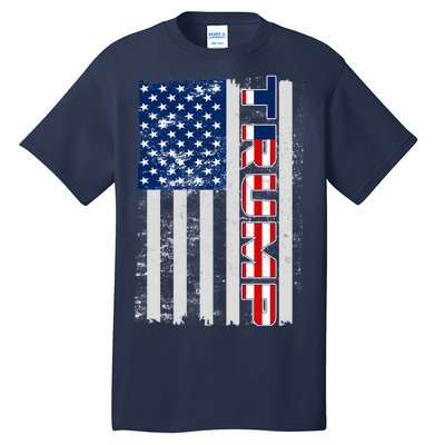 Trump Distressed USA Flag Tall T-Shirt