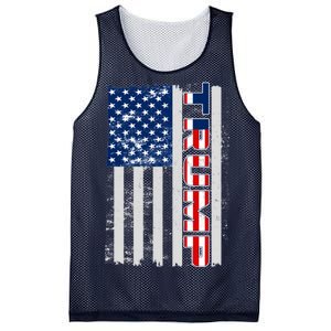 Trump Distressed USA Flag Mesh Reversible Basketball Jersey Tank