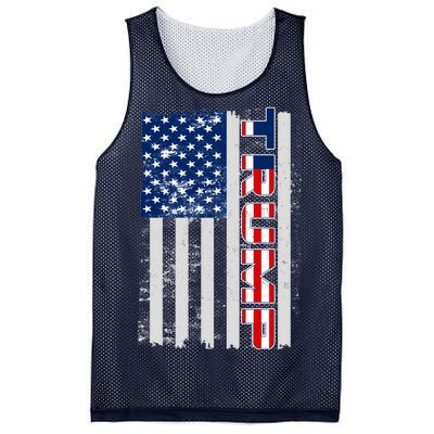 Trump Distressed USA Flag Mesh Reversible Basketball Jersey Tank