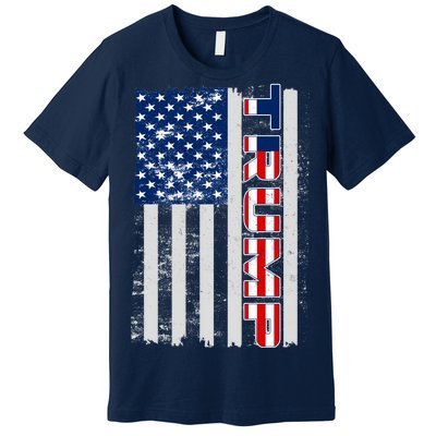 Trump Distressed USA Flag Premium T-Shirt