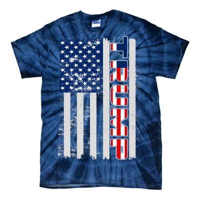 Trump Distressed USA Flag Tie-Dye T-Shirt