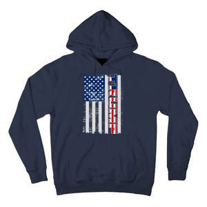 Trump Distressed USA Flag Tall Hoodie