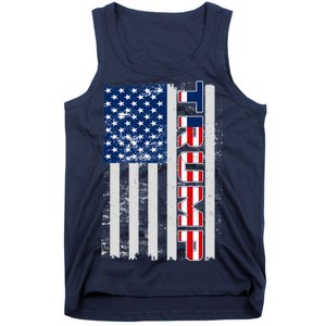 Trump Distressed USA Flag Tank Top