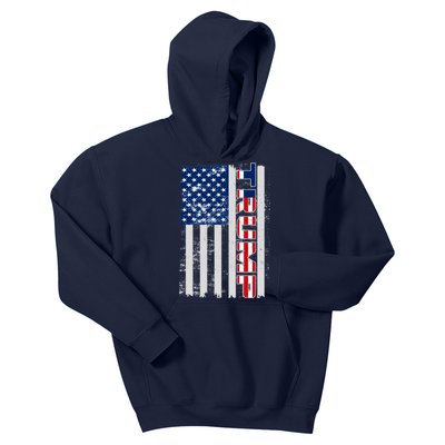 Trump Distressed USA Flag Kids Hoodie