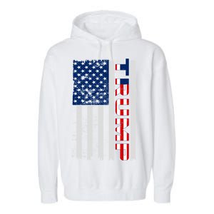 Trump Distressed USA Flag Garment-Dyed Fleece Hoodie