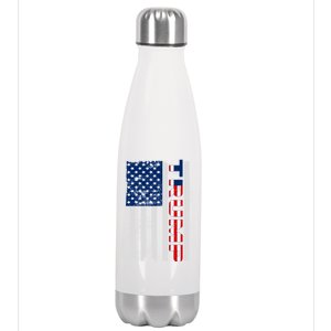 Trump Distressed USA Flag Stainless Steel Insulated Water Bottle