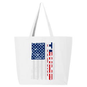 Trump Distressed USA Flag 25L Jumbo Tote