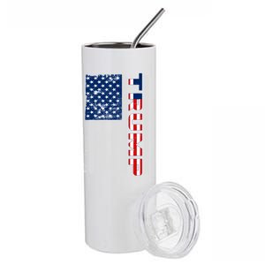 Trump Distressed USA Flag Stainless Steel Tumbler