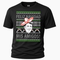 Trump Feliz Navidad Ugly Christmas Sweater Cooling Performance Crew T-Shirt