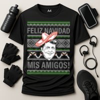 Trump Feliz Navidad Ugly Christmas Sweater Cooling Performance Crew T-Shirt