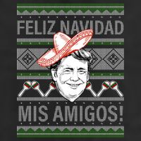 Trump Feliz Navidad Ugly Christmas Sweater Adult Drive Performance Visor