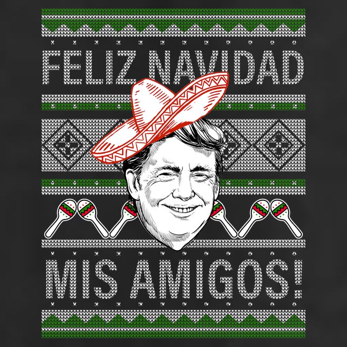 Trump Feliz Navidad Ugly Christmas Sweater Adult Drive Performance Visor