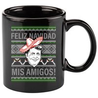 Trump Feliz Navidad Ugly Christmas Sweater 11oz C Handle Ceramic Mug