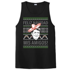 Trump Feliz Navidad Ugly Christmas Sweater PosiCharge Competitor Tank