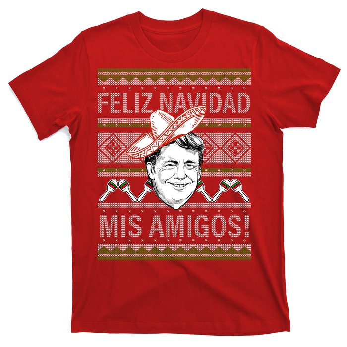 Trump Feliz Navidad Ugly Christmas Sweater T-Shirt