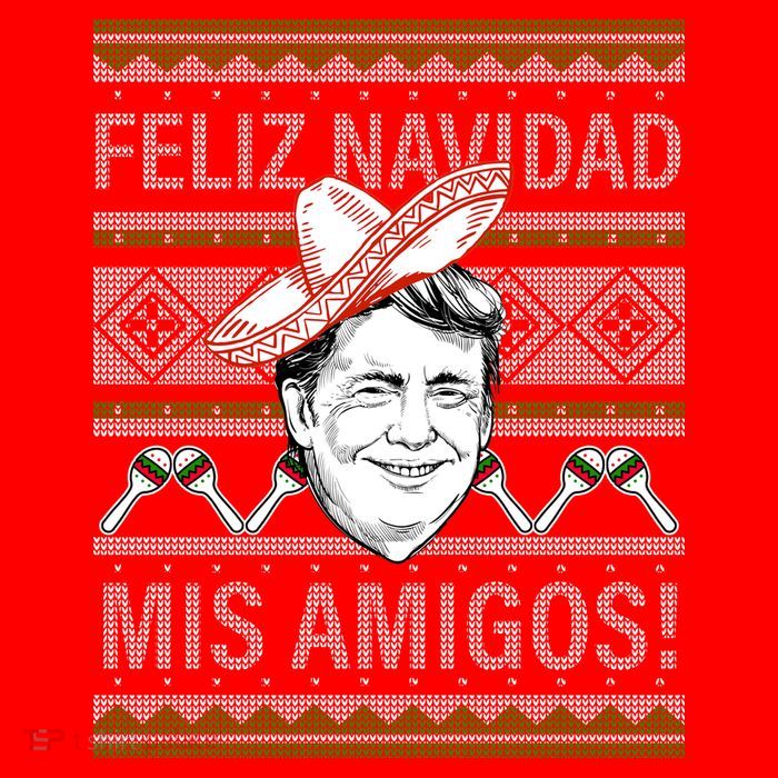Trump Feliz Navidad Ugly Christmas Sweater Visor