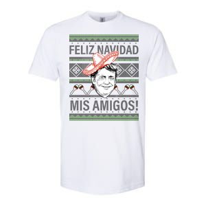 Trump Feliz Navidad Ugly Christmas Sweater Softstyle CVC T-Shirt