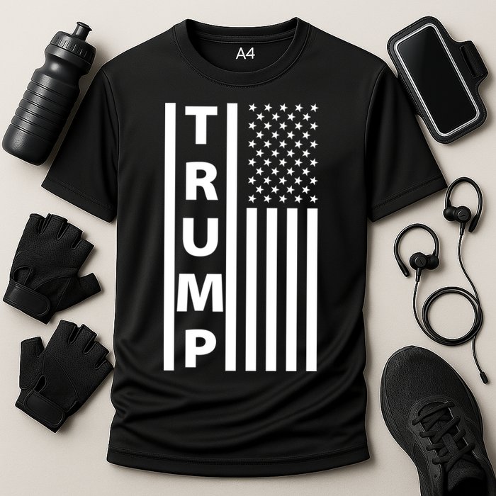 Trump Flag Cooling Performance Crew T-Shirt