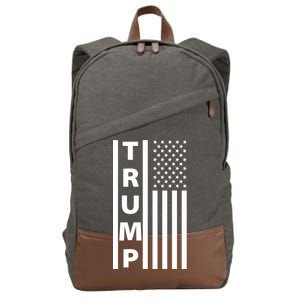 Trump Flag Cotton Canvas Backpack