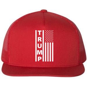 Trump Flag Flat Bill Trucker Hat